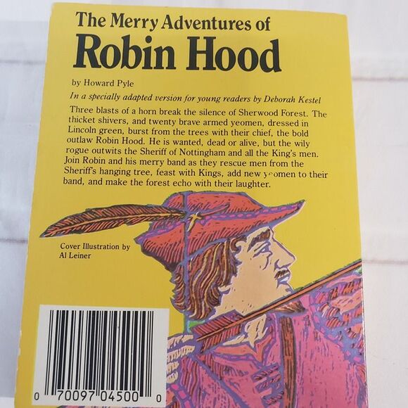 Vtg Illustrated Classic The Merry Adventures of Robin Hood PB Adapted Mini Book - Picture 8 of 8